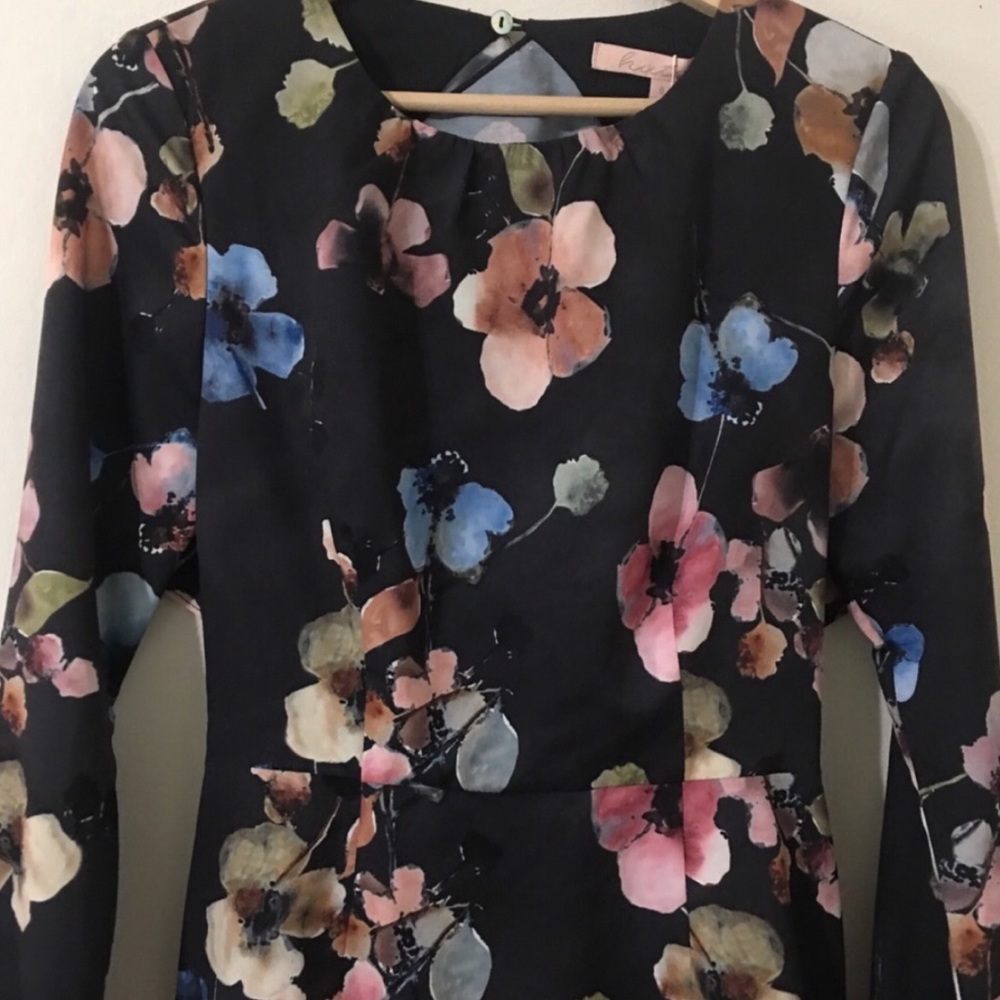 Anthropologie Ruffle Back Cutout Fit & Flare Dress - Picture 6 of 7
